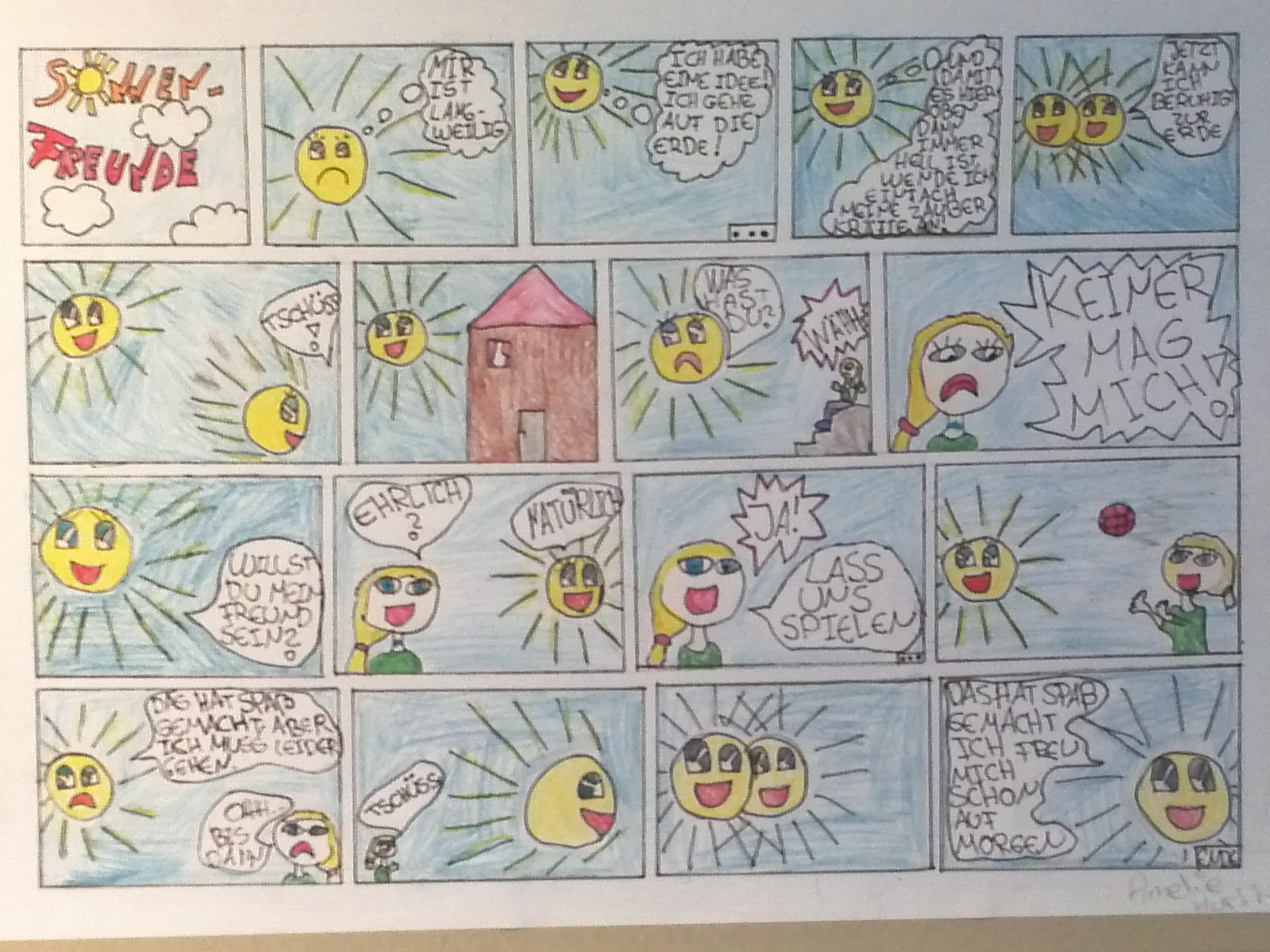 Comicausstellung - "Sonnen-Freunde" von Amelie Hurth