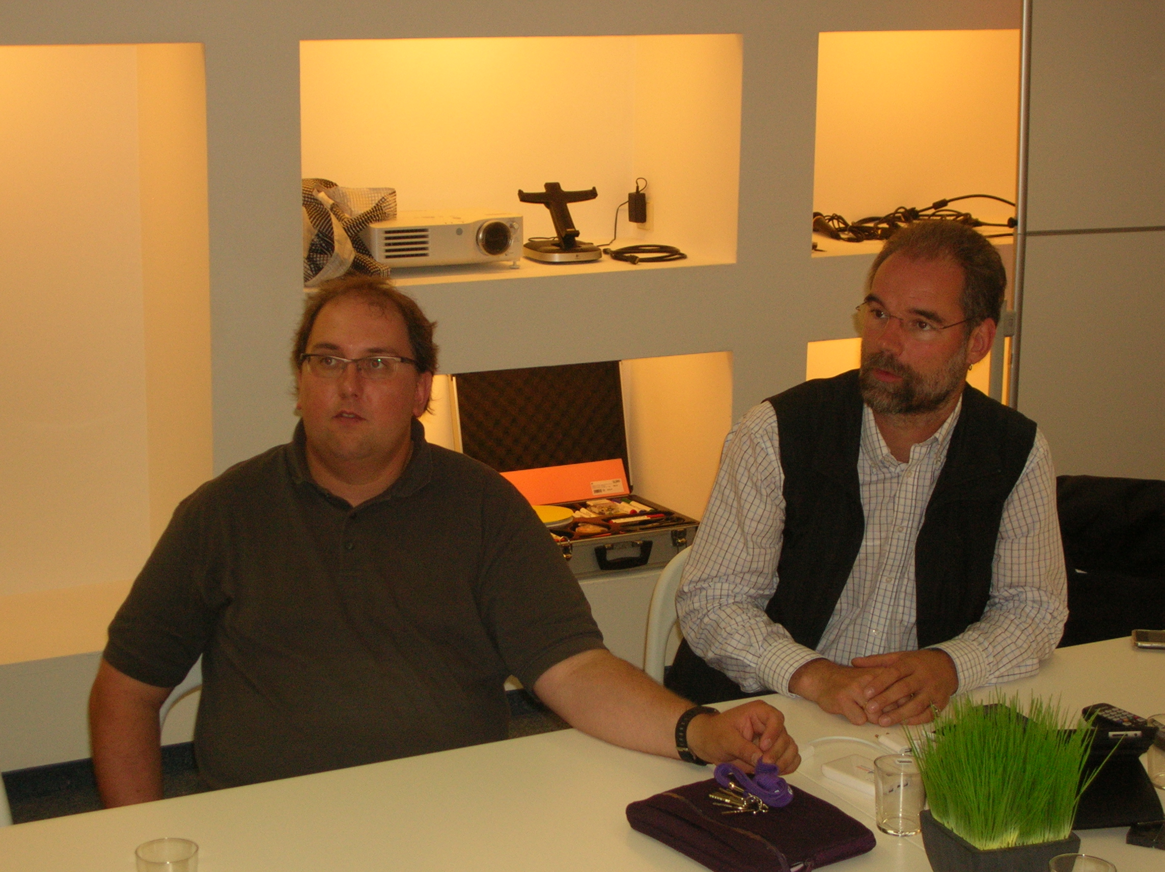 Christian Cordes (CoWorking) und Andre Gülzow (Medienzentrum)