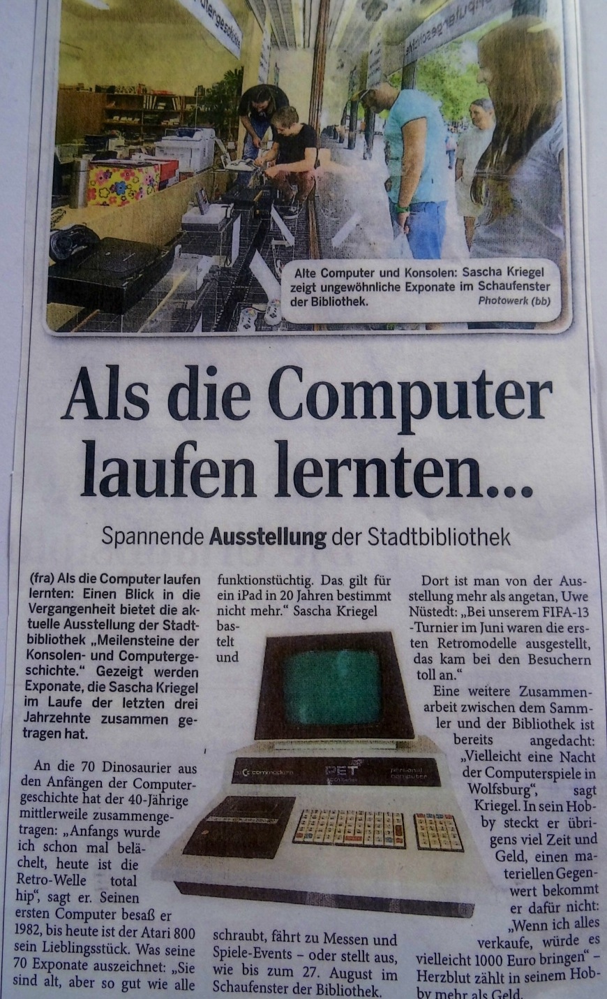 Bericht der Wolfsburger Allgemeinen Zeitung v. 8. August